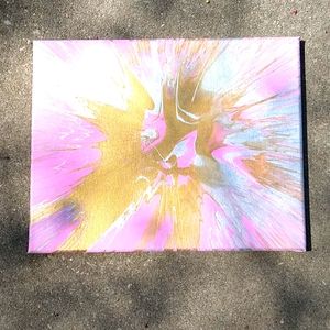 Spin art painting. Wall decor.